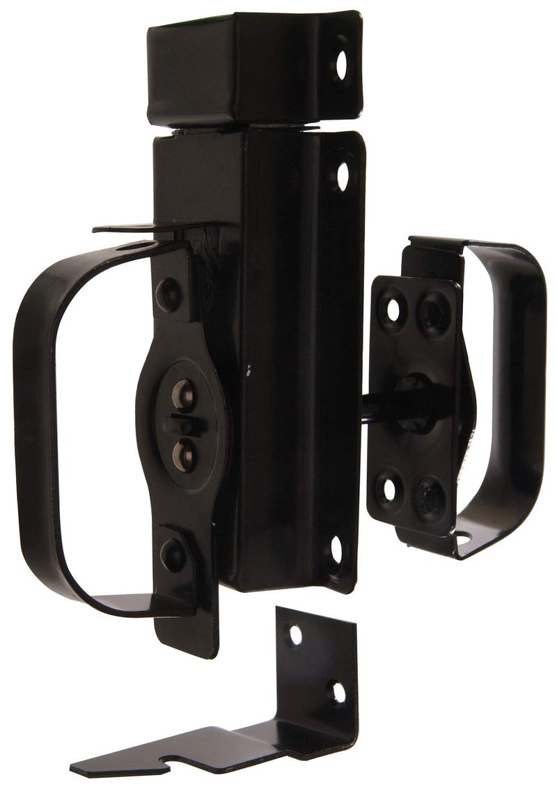 Hardware Essentials 852505 Hardware Essentials Black Swinging Door Latches - for 3/4" to 2-1/4" Door - Image 1